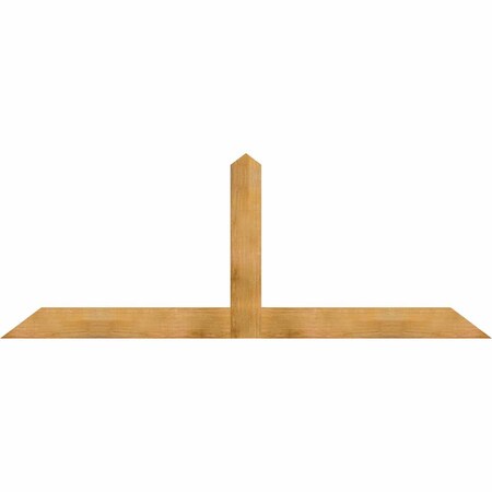 Ekena Millwork Portland Rough Sawn Timber Gable Bracket, Western Red Cedar, 96"W x 36"H x 2"D x 6"F, 9/12 Pitch GBW096X36X0206POR00RWR